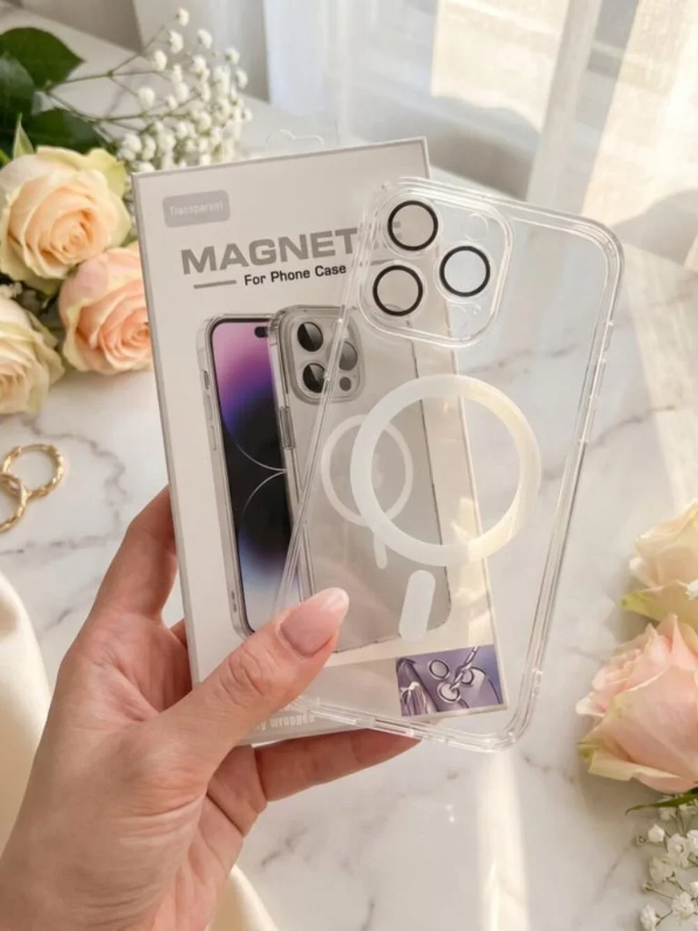 Magnetic Clear Shield iPhone Case - Fully Transparent MagSafe
